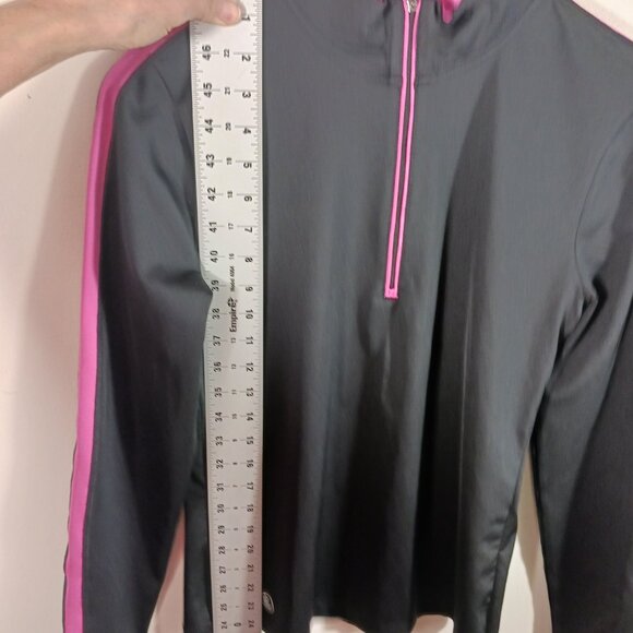 Lauren Ralph Lauren, Black W/ Pink Trim 1/4 Zip Pullover Size Medium, Activewear - Picture 14 of 15